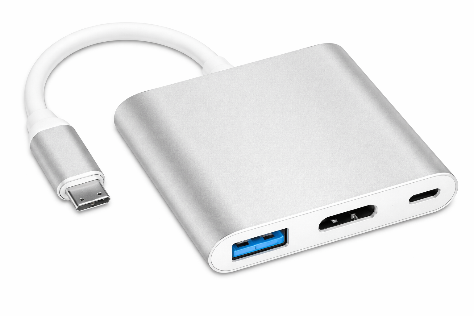 Adaptateur USB-C vers HDMI 4K + USB 3.0 + Type-C PD (3-en-1) pour MacBook/PC