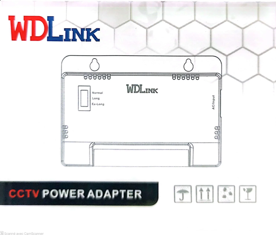 WDLink  BLOC D’ALIMENTATION 12V/10A/8CH